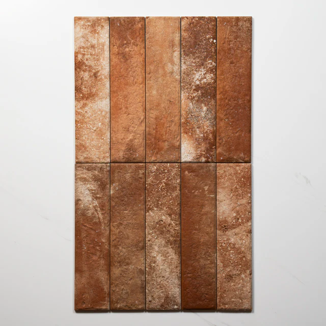 Eton Old Red Porcelain Brick Look Tile 60mm x 250mm - Image 5