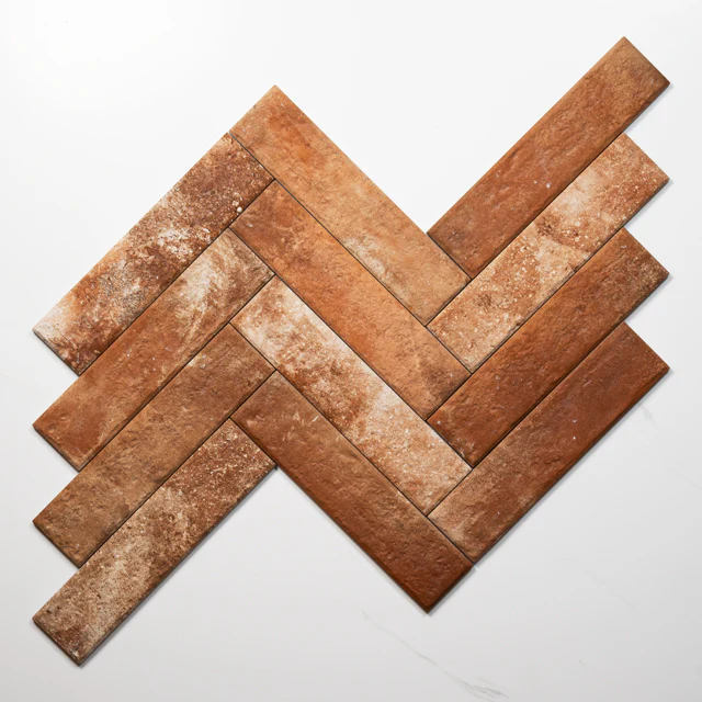 Eton Old Red Porcelain Brick Look Tile 60mm x 250mm - Image 7