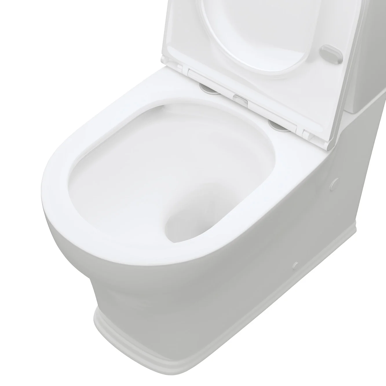 Fienza Lillian Tornado Flush Back-to-Wall Toilet Suite, Thick Seat, Gloss White - Image 4