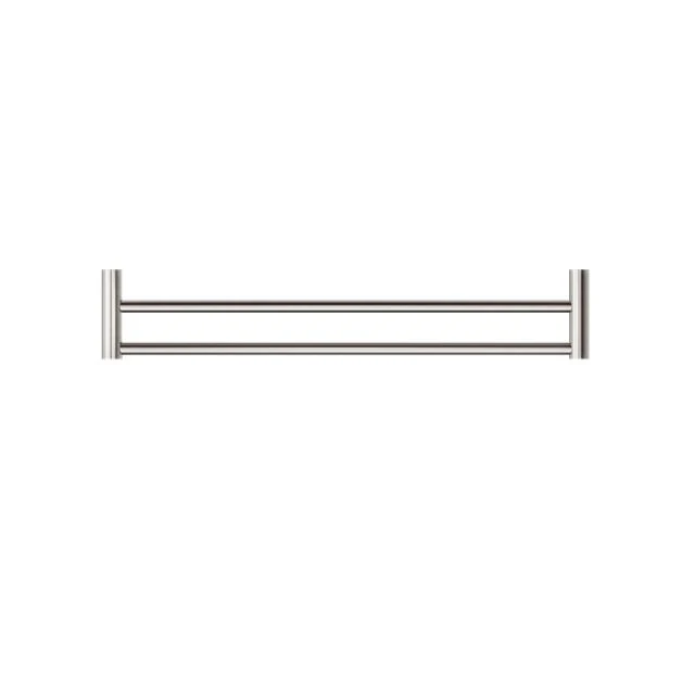 Nero New Mecca Double Towel Rail 600mm Brushed Nickel - Image 3