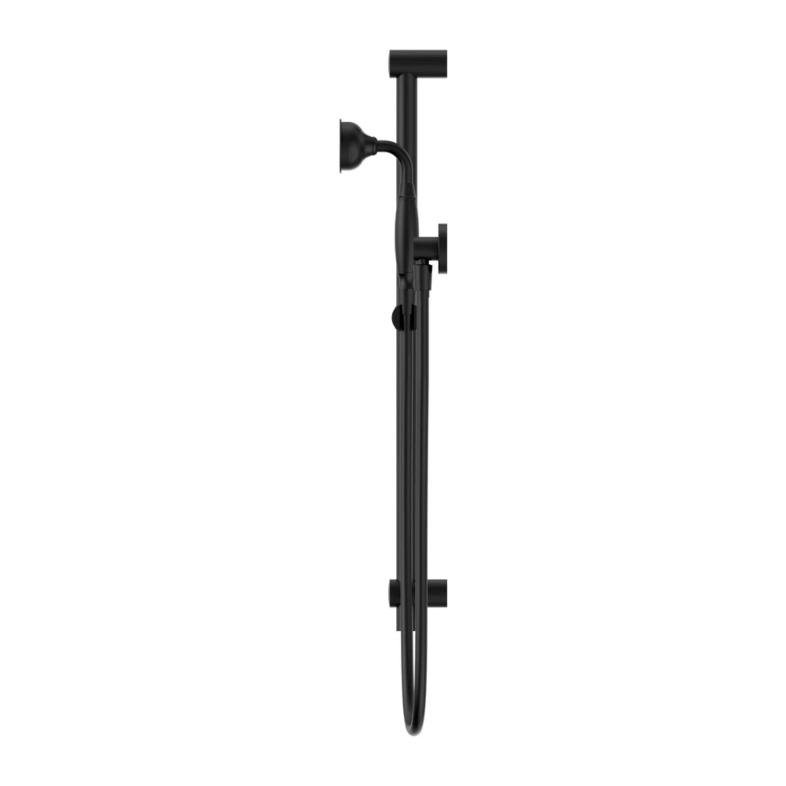 Nero York Shower Rail With Metal Hand Shower Matte Black - Image 3