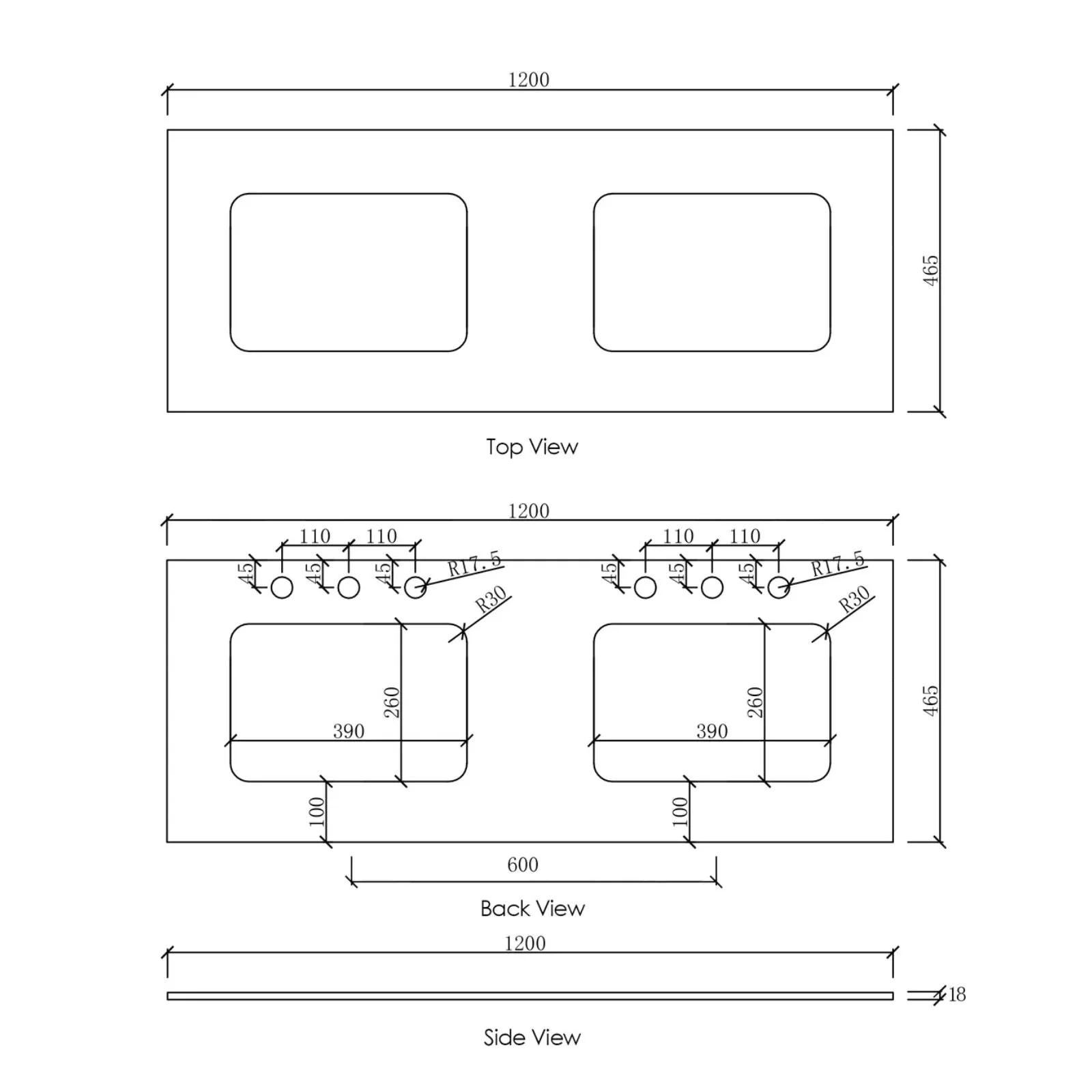 Otti Byron Fluted Woodland Oak Wall Hung Vanity with Undermount Natural Carrara Marble Top & Basin - Image 7