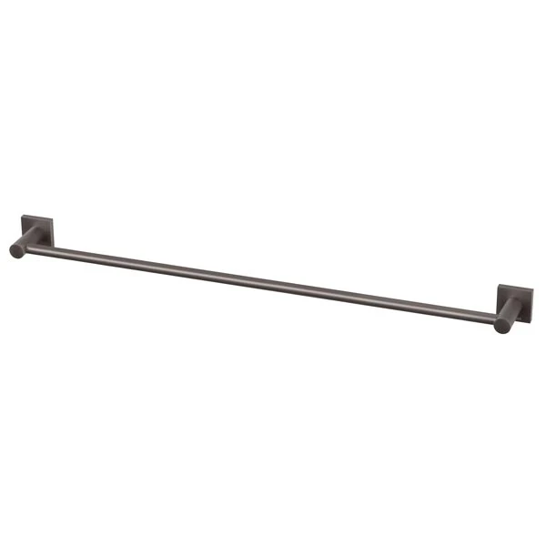 Phoenix Radii Single Towel Rail Square Plate-Gun Metal - Image 3