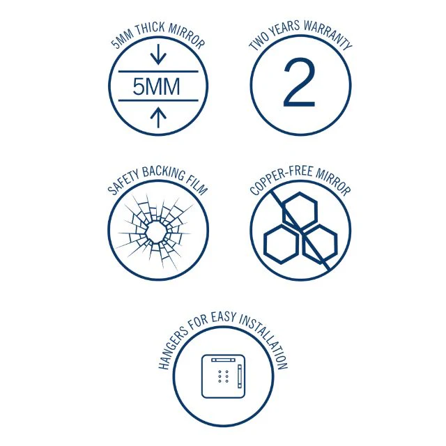 Thermogroup Rectangle 25mm Bevel Edge Mirror - Image 4